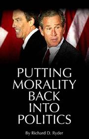 Cover of: Putting Morality Back Into Politics (Societas)