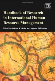 Handbook of research in international human resource management by Günter K. Stahl