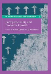Cover of: Entrepreneurship And Economic Growth (International Library Lf Entrepreneurship)