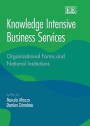 Cover of: Knowledge intensive business services: organizational forms and national institutions