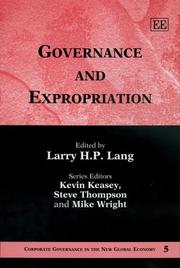 Cover of: Governance and expropriation