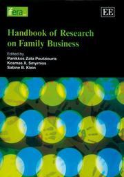 Cover of: Handbook of Research on Family Business (Elgar Original Reference) by 