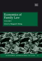 Cover of: Economics of Family Law (Economic Approaches to Law) by Margaret F. Brinig