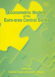 Cover of: Econometric models of the euro-area central banks