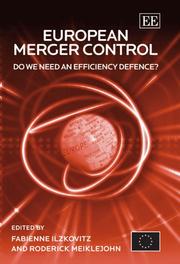 Cover of: European merger control: do we need an efficiency defence