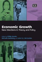 Cover of: Economic Growth: New Directions in Theory And Policy