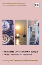 Cover of: Sustainable Development in Europe: Concepts, Evaluation And Applications (Evaluating Sustainable Development Series)