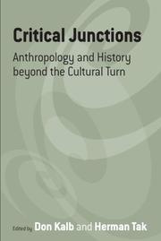 Cover of: Critical Junctions: Anthropology and History Beyond The Cultural Turn
