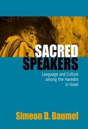 Cover of: Sacred speakers by Simeon D. Baumel