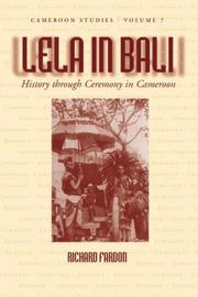 Cover of: Lela in Bali: History Through Ceremony in Cameroon (Cameroon Studies)