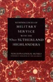 Cover of: Reminiscences of Military Service With the 93rd Sutherland Highlanders by William Munro, Munro