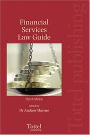 Cover of: Financial Services Law Guide