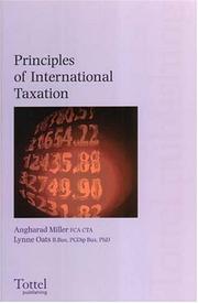 Principles of international taxation by Angharad Miller, Lynne Oats