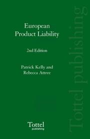 Cover of: European Product Liability