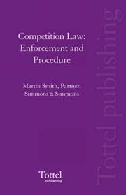 Cover of: Competition Law: Enforcement and Procedure