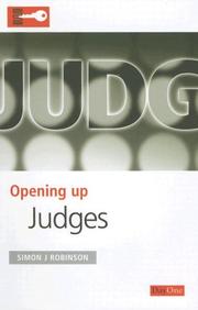 Cover of: Judges (Opening Up) by Simon J. Robinson