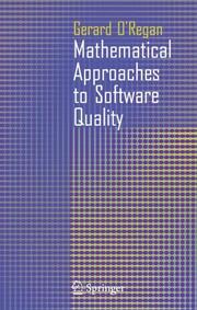 Cover of: Mathematical Approaches to Software Quality by Gerard O'Regan