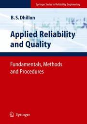 Cover of: Applied Reliability and Quality: Fundamentals, Methods and Procedures (Springer Series in Reliability Engineering)