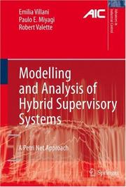 Cover of: Modelling and Analysis of Hybrid Supervisory Systems: A Petri Net Approach (Advances in Industrial Control)