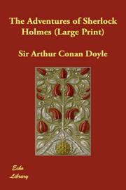 Cover of: The Adventures of Sherlock Holmes (Large Print) by Arthur Conan Doyle