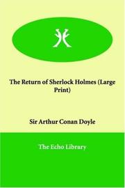 Cover of: The Return of Sherlock Holmes (Large Print) by Arthur Conan Doyle