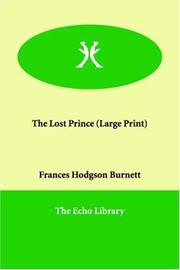 Cover of: The Lost Prince (Large Print) by Frances Hodgson Burnett