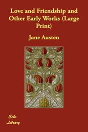 Cover of: Love And Friendship And Other Early Works by Jane Austen