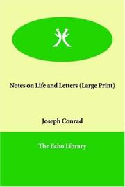 Cover of: Notes on Life And Letters by Joseph Conrad