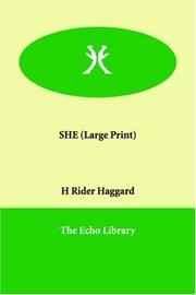 Cover of: SHE (Large Print) by H. Rider Haggard