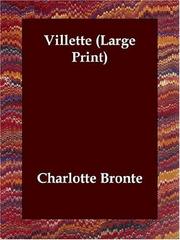 Cover of: Villette (Large Print) by Charlotte Brontë