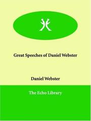 Cover of: Great Speeches of Daniel Webster