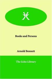 Books and Persons by Arnold Bennett