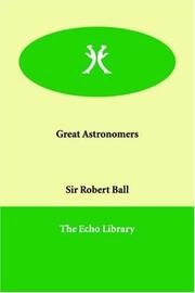 Cover of: Great Astronomers