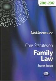 Cover of: Core Statutes on Family Law 2006-07 (Core Statutes)