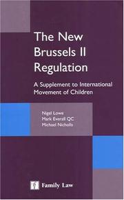 Cover of: The New Brussels II Regulation by N. v. Lowe, Nigel Lowe, Michael Nicholls