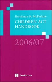 Cover of: Hershman And Mcfarlane Children Act Handbook 2006/07