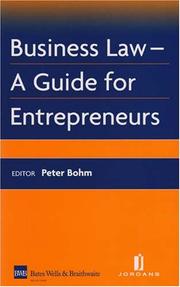 Cover of: Business Law: A Guide for Entrepreneurs