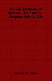 Cover of: The Sacred Books Of The East - The Qur'an  - Chapters XVII to CXIV by F. Max Müller