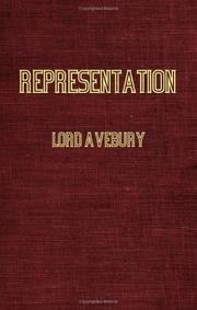 Cover of: Representation by Lord Avebury
