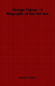 Cover of: Strange Vigour - A Biography of Sun Yat-Sen