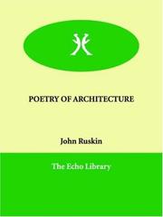 Cover of: Poetry of Architecture by John Ruskin