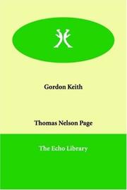 Cover of: Gordon Keith by Thomas Nelson Page