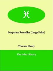 Cover of: Desperate Remedies by Thomas Hardy