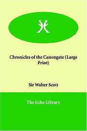 Cover of: Chronicles of the Canongate (Large Print) | Sir Walter Scott