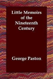 Cover of: Little Memoirs of the Nineteenth Century | George Paston