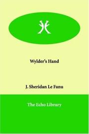 Cover of: Wylder's Hand by Joseph Sheridan Le Fanu