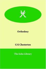 Cover of: Orthodoxy by Gilbert Keith Chesterton