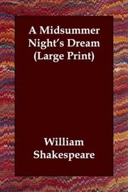 Cover of: A Midsummer Night's Dream (Large Print) by 