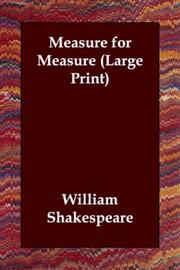 Cover of: Measure for Measure (Large Print) by William Shakespeare