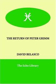 Cover of: THE RETURN OF PETER GRIMM